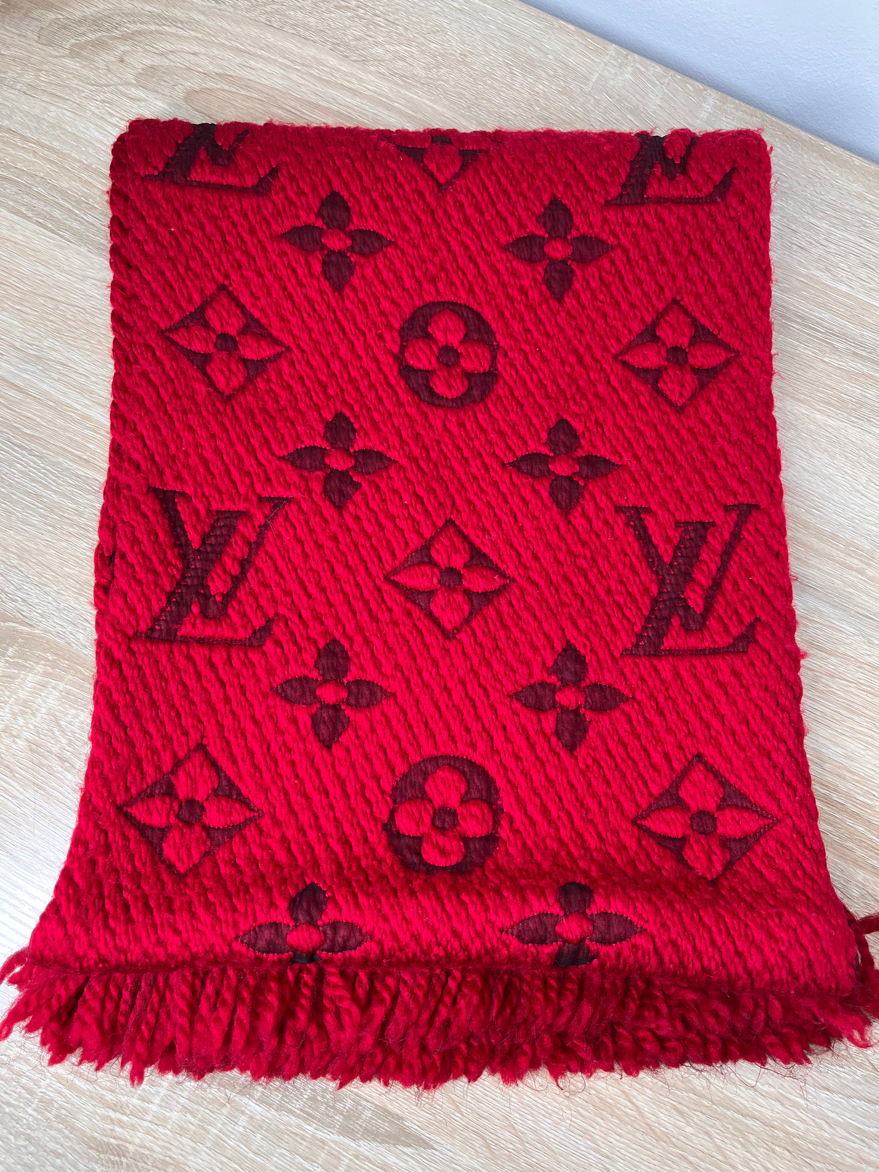 Louis Vuitton Logomania Red Scarf