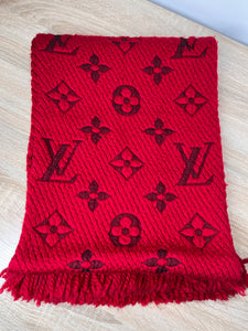 Louis Vuitton Logomania Red Scarf