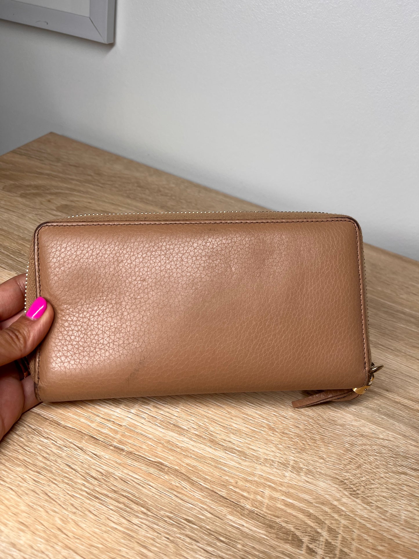 Pre-Owned GUCCI Marmont Nude Wallet, Full Size