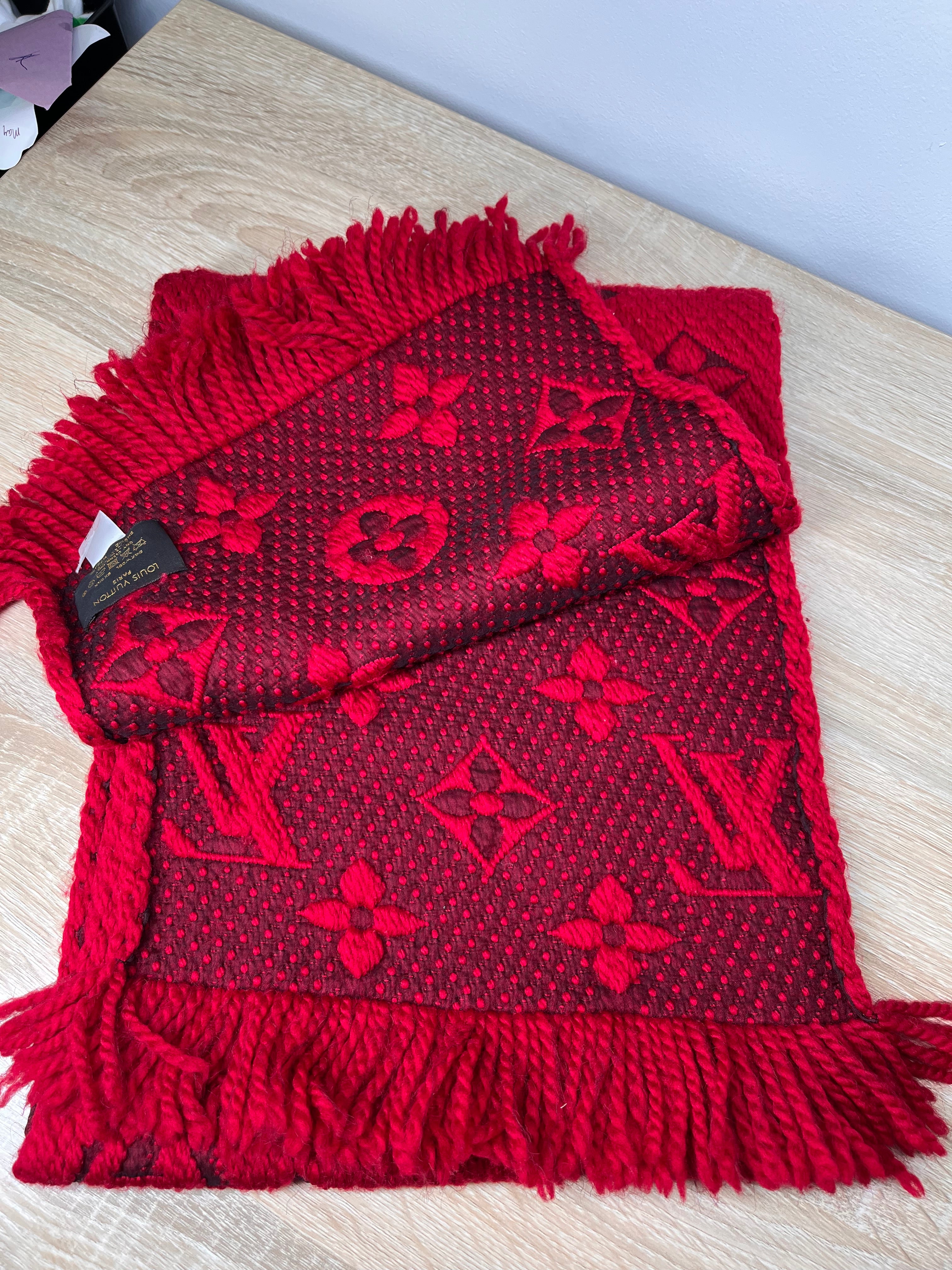 Louis Vuitton Logomania Red Scarf