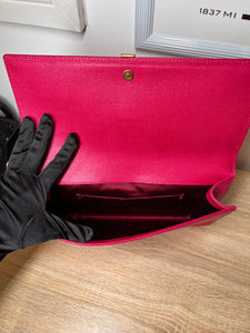 Yves Saint Laurent Y-Ligne Fuchsia Clutch