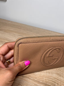 Pre-Owned GUCCI Marmont Nude Wallet, Full Size