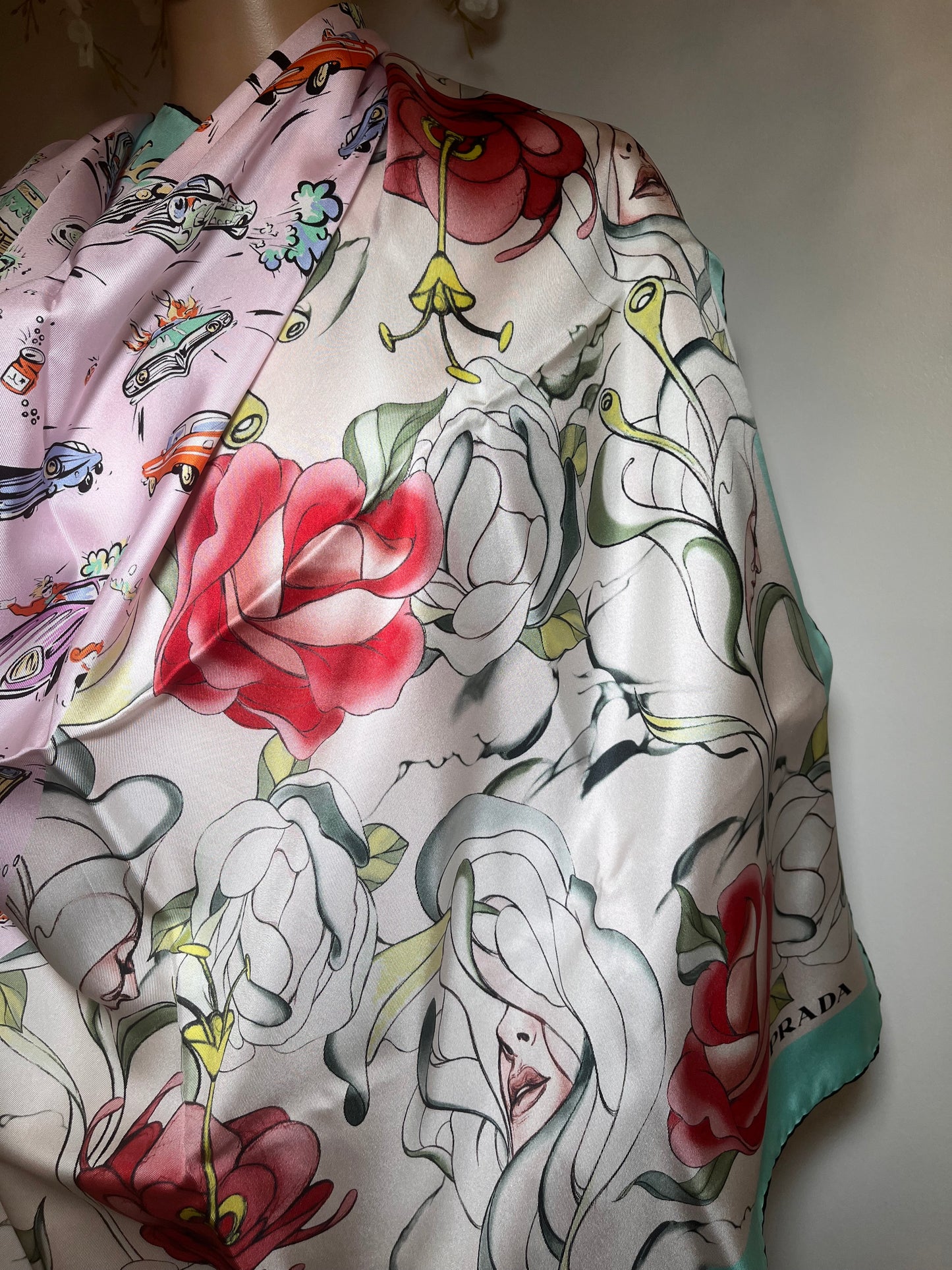 Pre-Owned PRADA Silk Multi-Colour Scarf