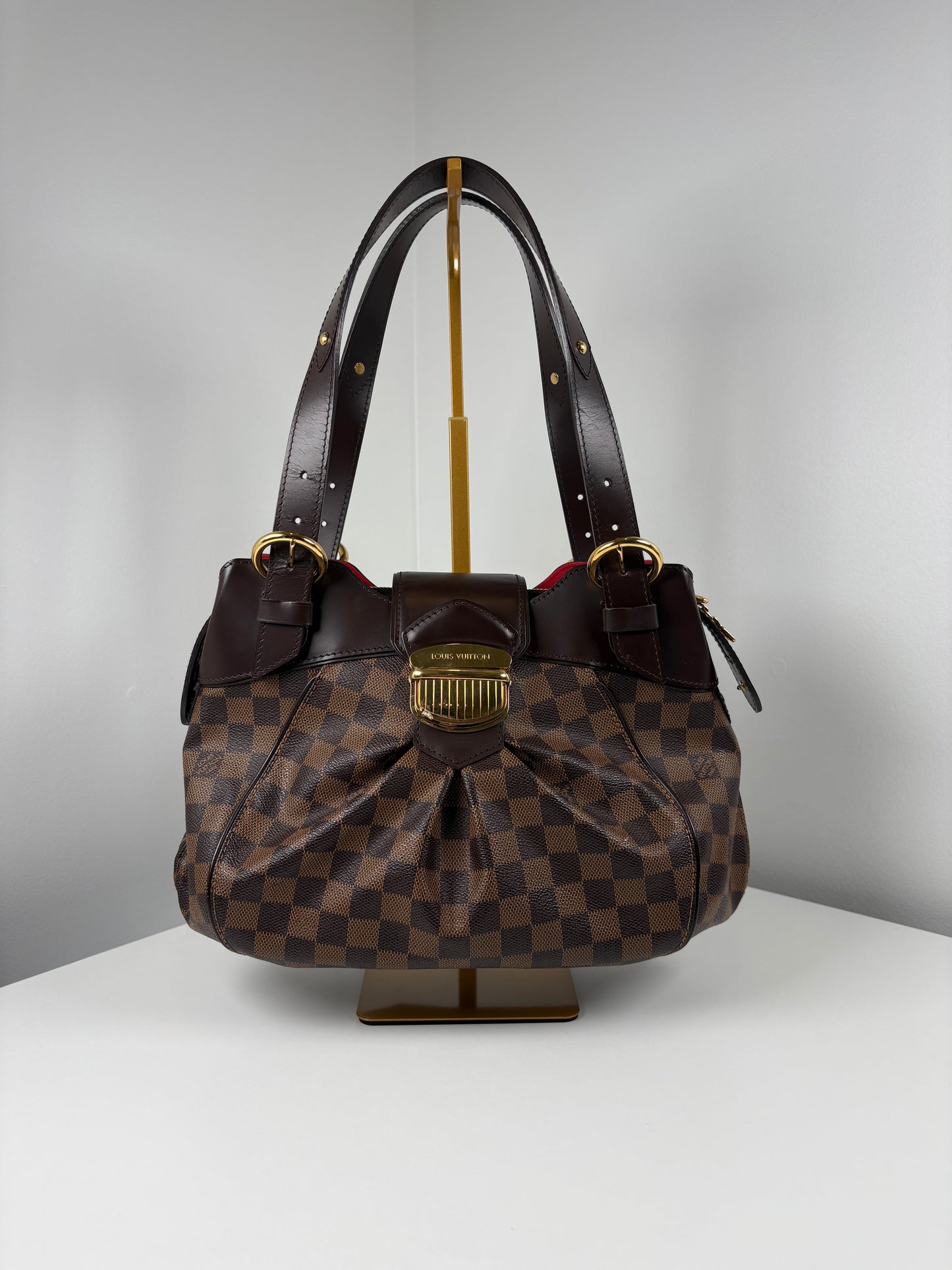 Pre-Owned LOUIS VUITTON Sistina Handbag, Damier Ebene, PM