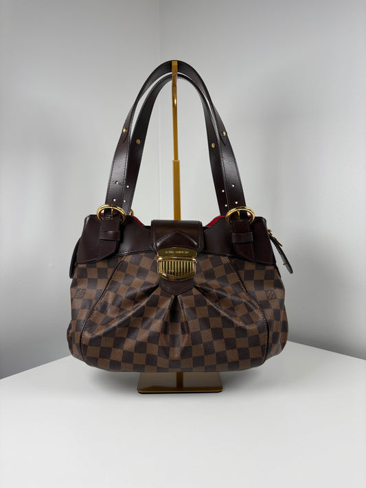 Pre-Owned LOUIS VUITTON Sistina Handbag, Damier Ebene, PM
