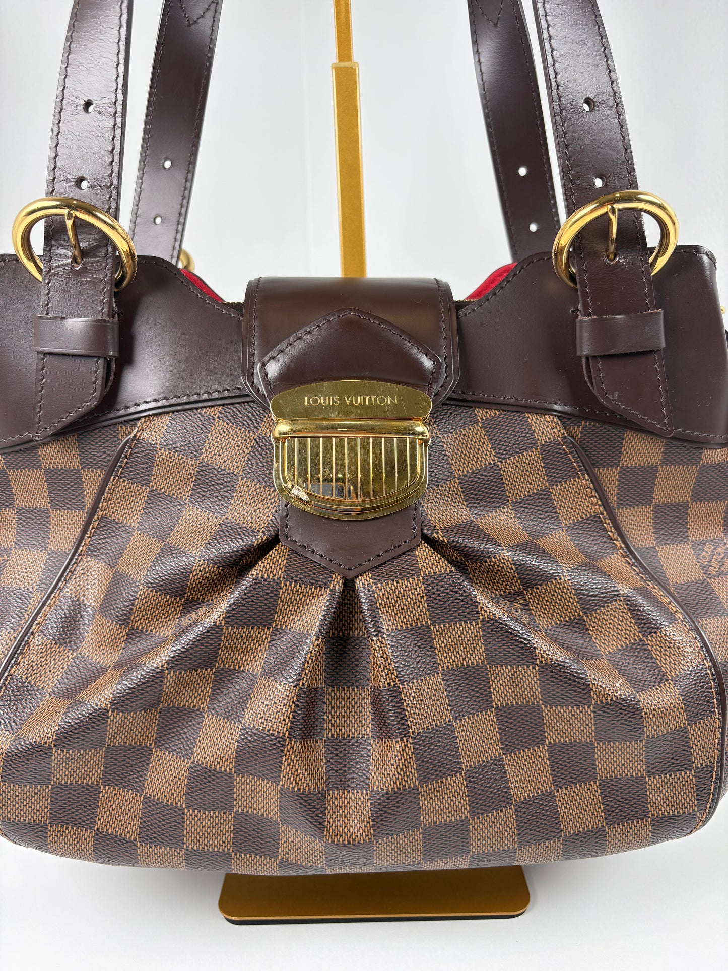 Pre-Owned LOUIS VUITTON Sistina Handbag, Damier Ebene, PM