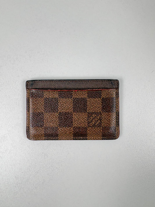 Pre-Owned LOUIS VUITTON Card Holder, Damier Ebene