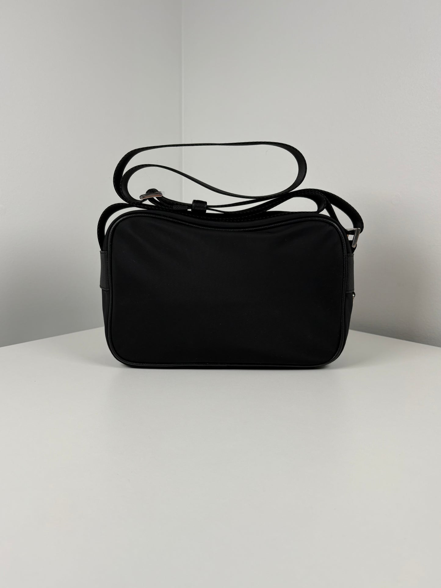 Pre-Owned PRADA Applique Camera Bag Handbag, Black