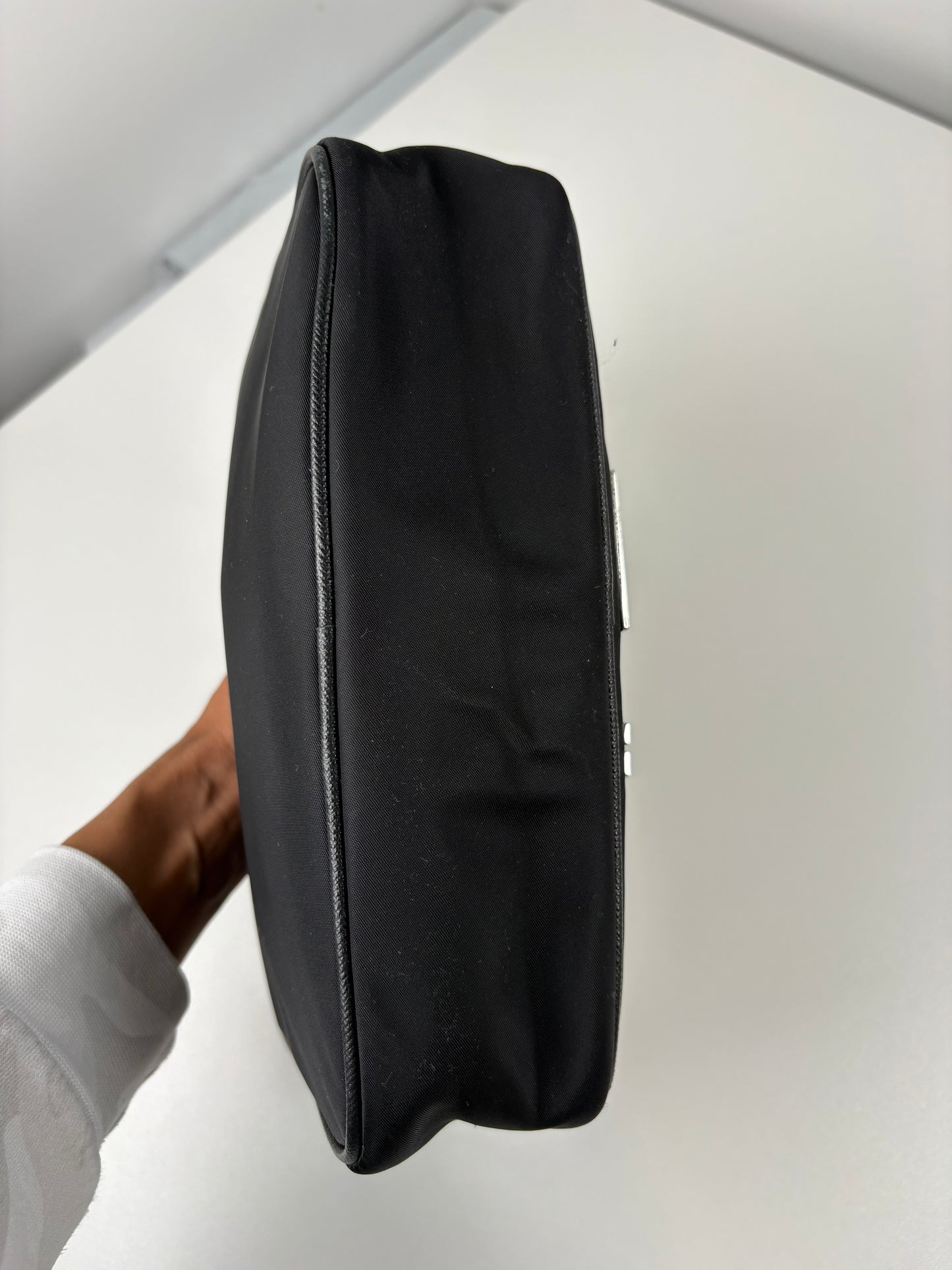 Pre-Owned PRADA Applique Camera Bag Handbag, Black