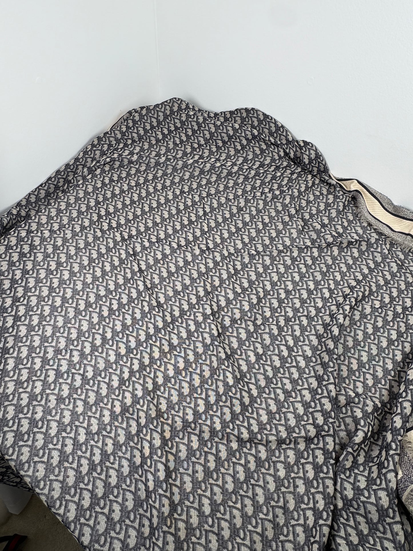 Pre-Owned CHRISTIAN DIOR Oblique Shawl, Blue