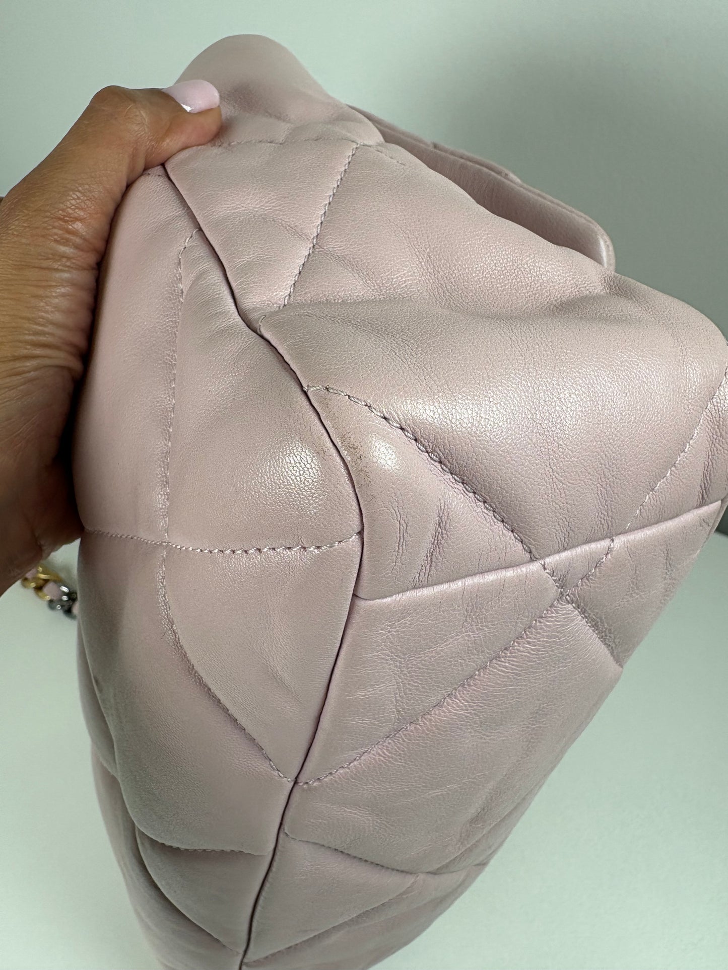 Pre-Owned CHANEL™ 19 Flap Bag Handbag, Pink, Large