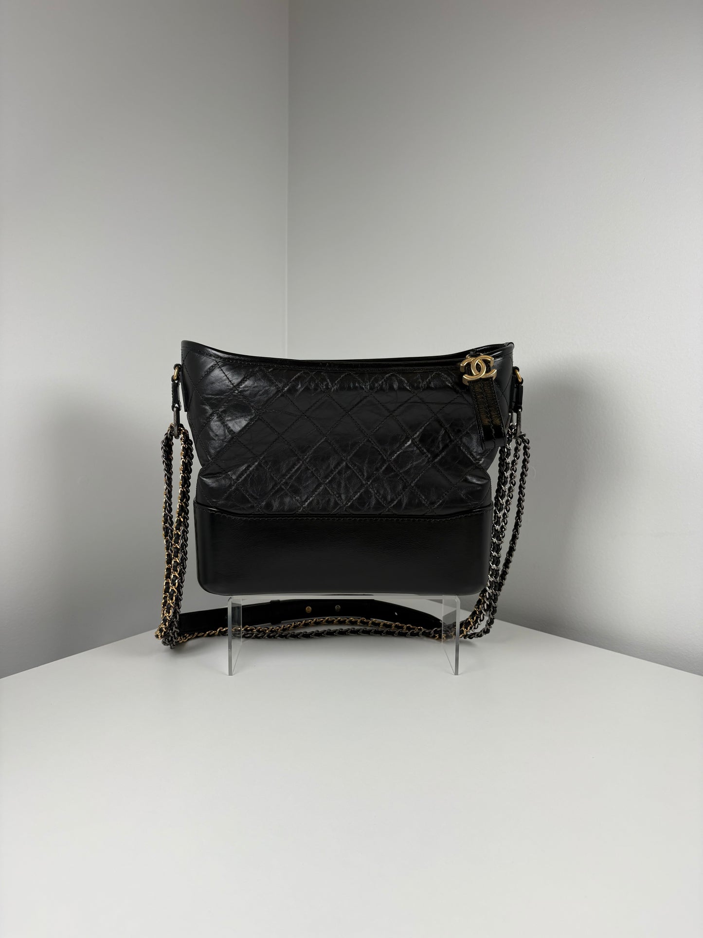 Pre-Owend CHANEL™ Gabrielle Hobo Handbag, Black, Large