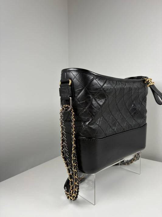 Pre-Owend CHANEL™ Gabrielle Hobo Handbag, Black, Large
