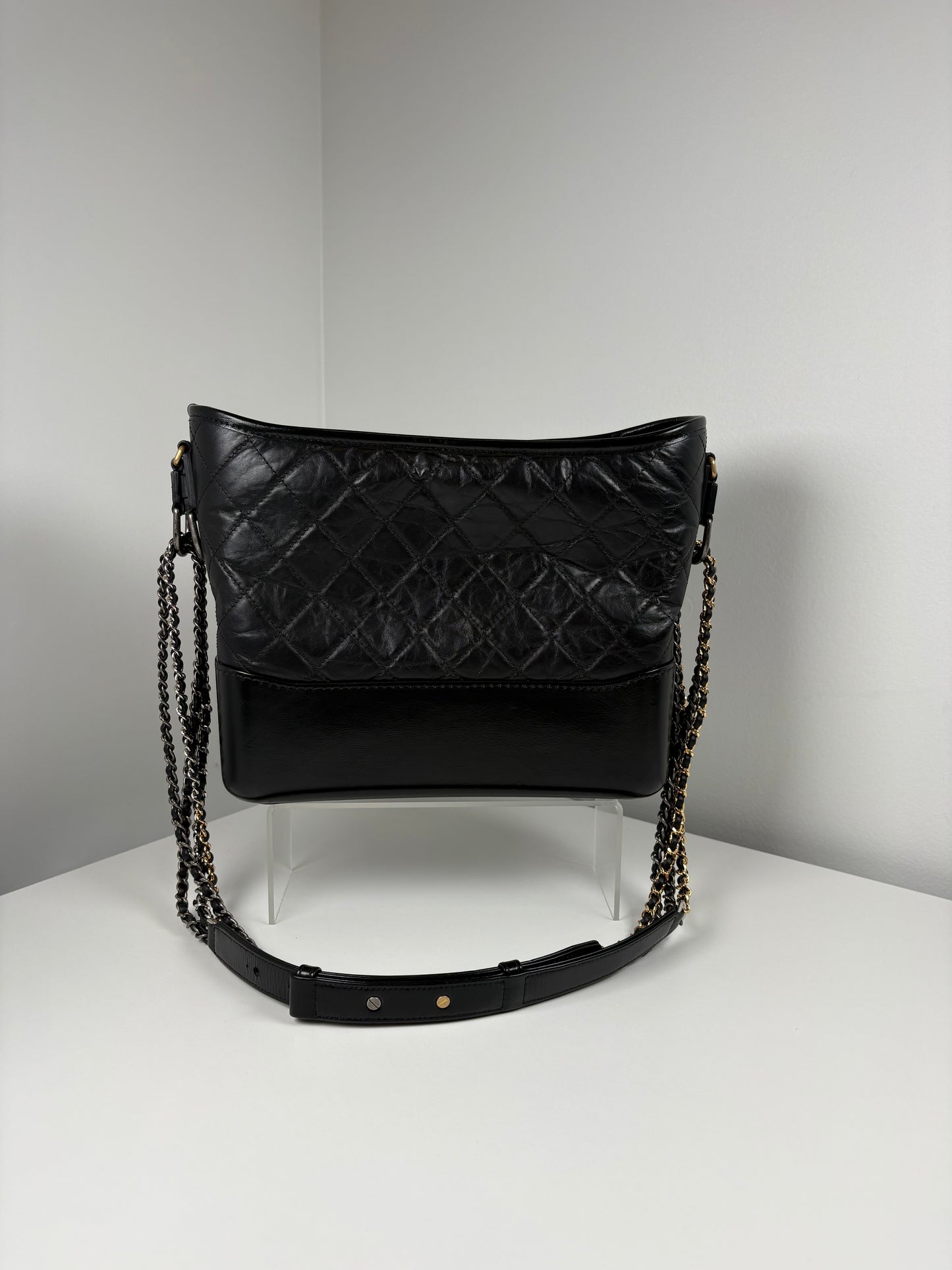 Pre-Owend CHANEL™ Gabrielle Hobo Handbag, Black, Large