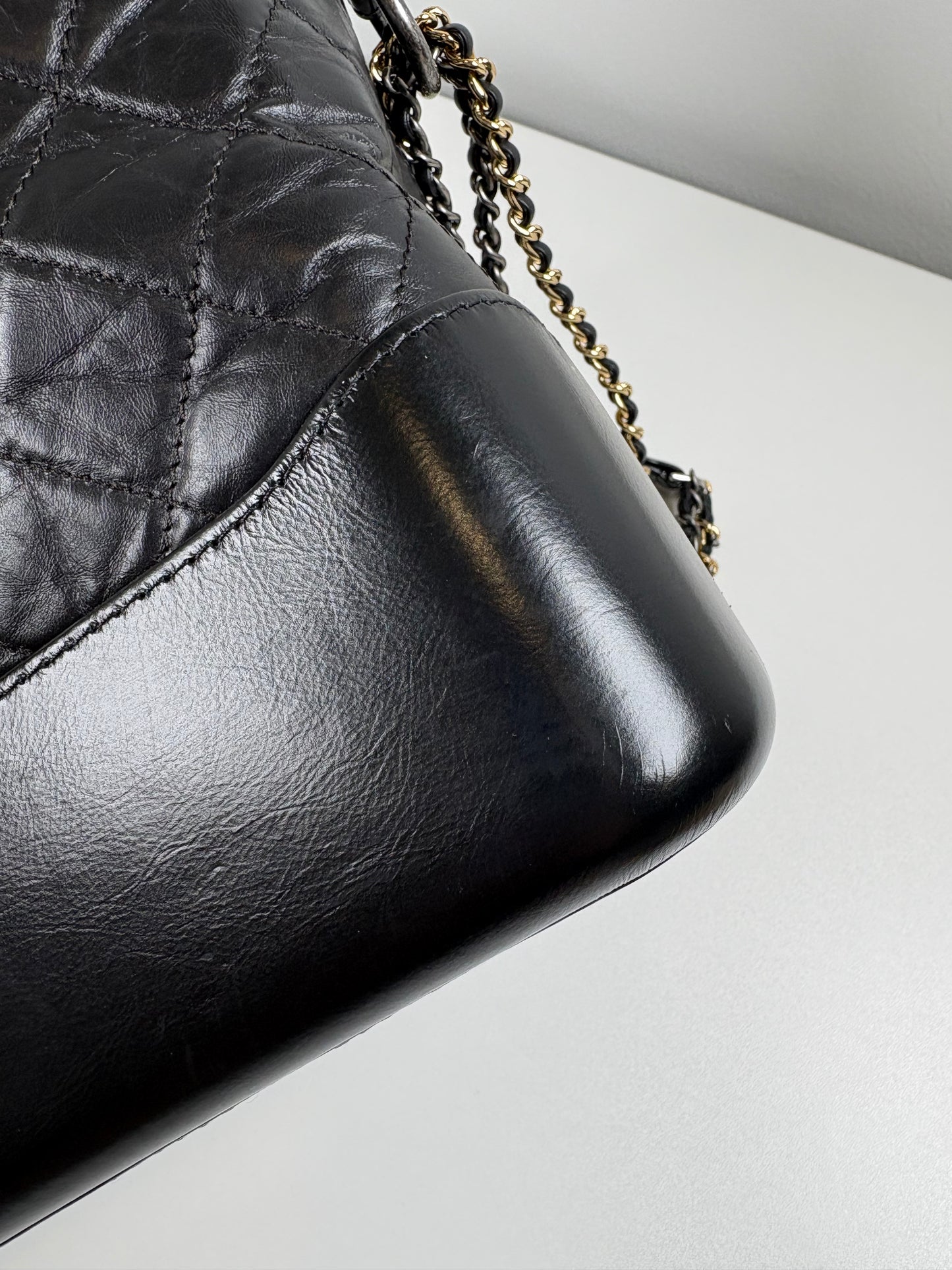 Pre-Owend CHANEL™ Gabrielle Hobo Handbag, Black, Large