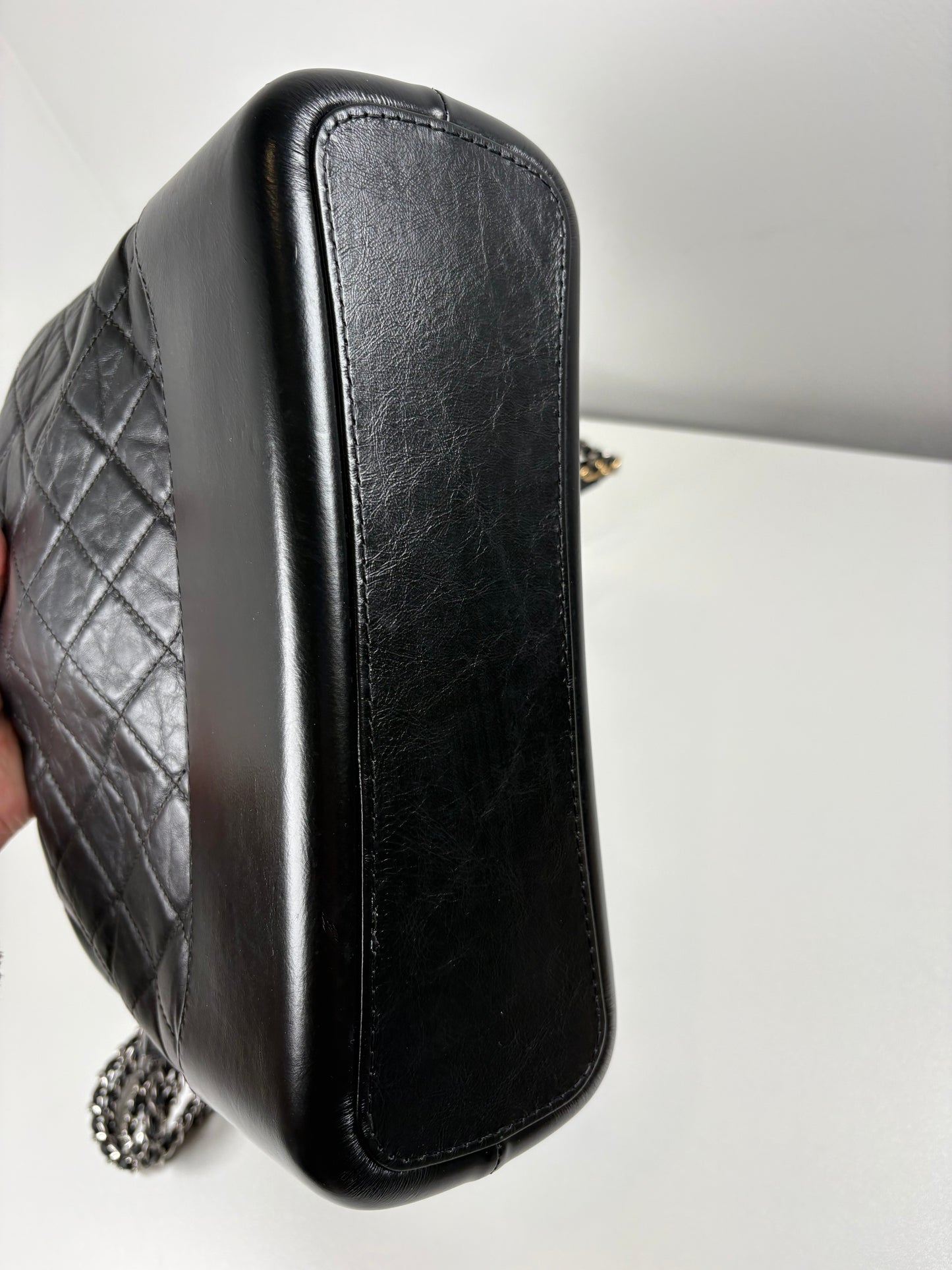 Pre-Owend CHANEL™ Gabrielle Hobo Handbag, Black, Large