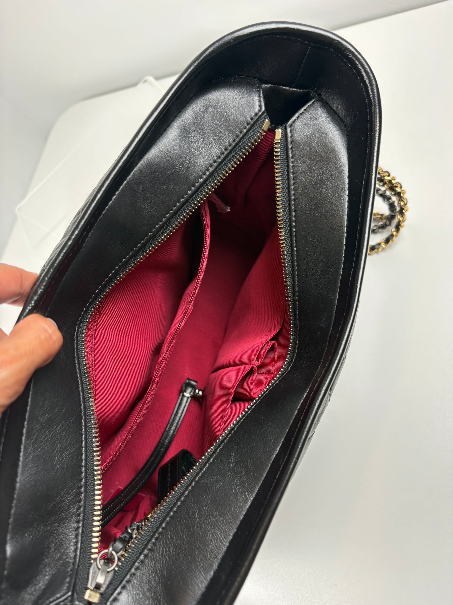 Pre-Owend CHANEL™ Gabrielle Hobo Handbag, Black, Large