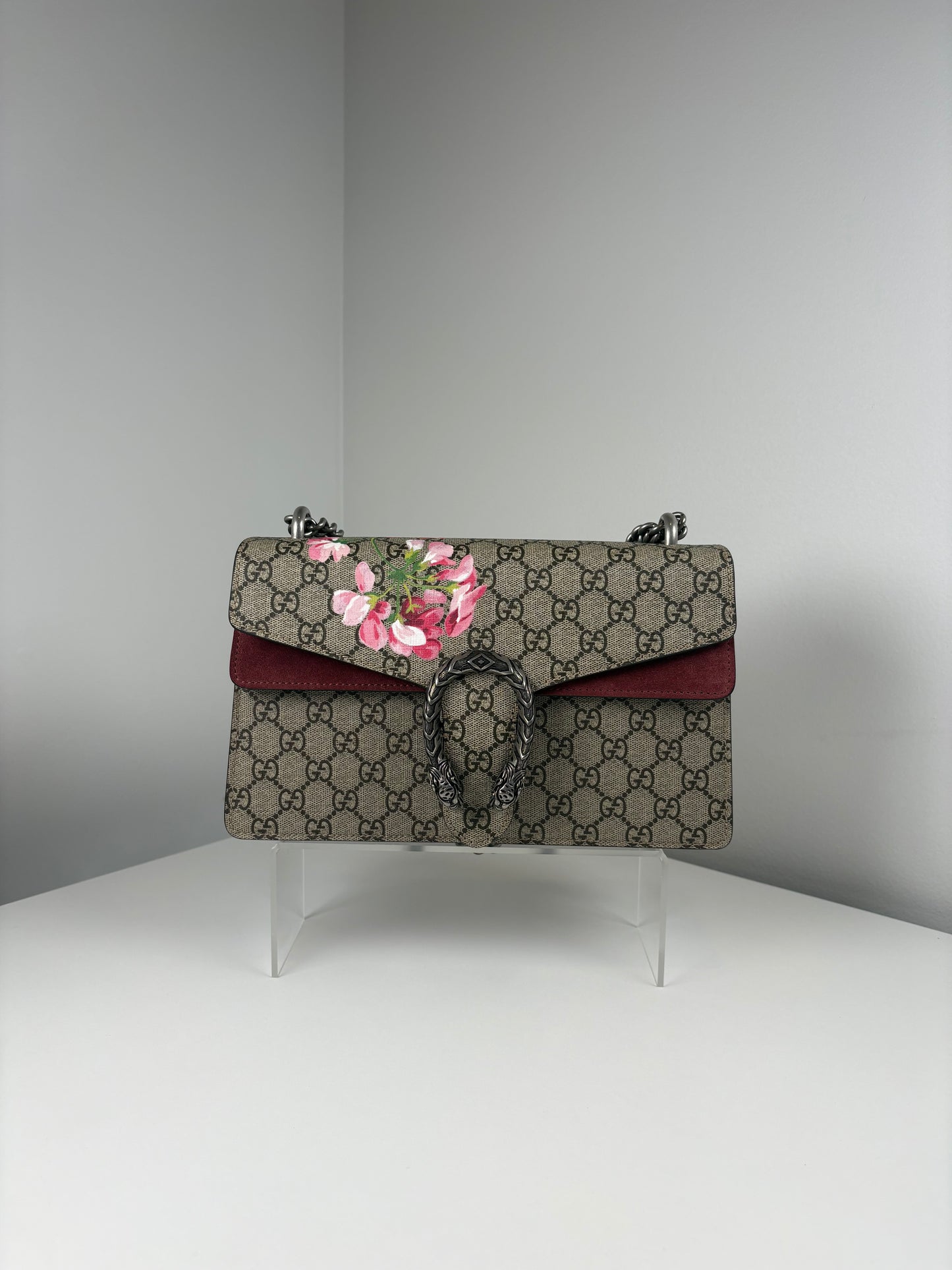 Pre-Owned GUCCI Bloom Dionysus Handbag, Brown, Small