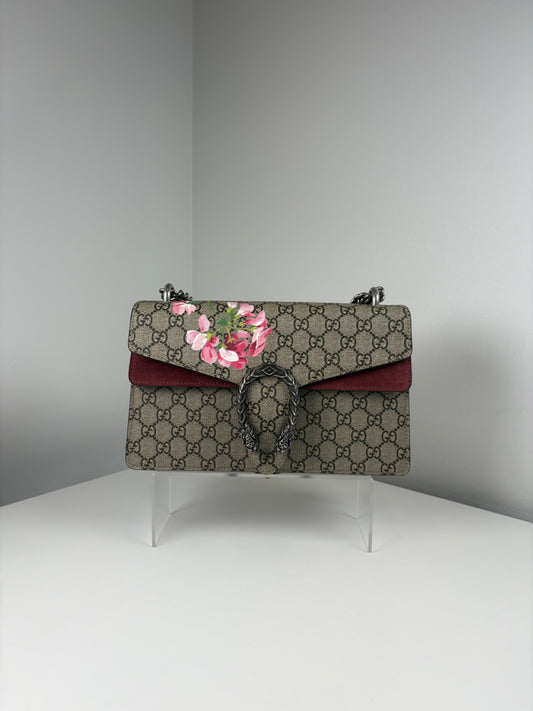 Pre-Owned GUCCI Bloom Dionysus Handbag, Brown, Small