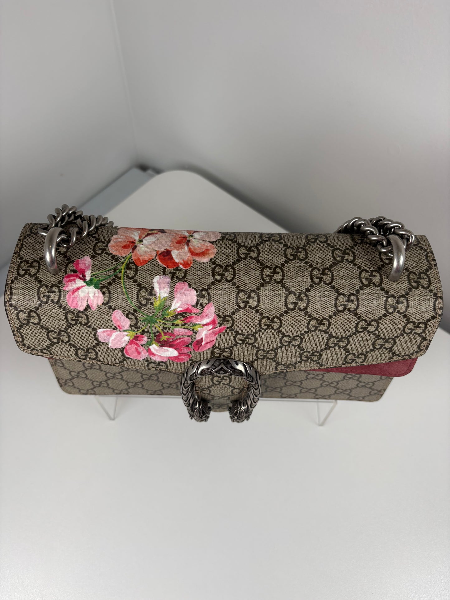 Pre-Owned GUCCI Bloom Dionysus Handbag, Brown, Small