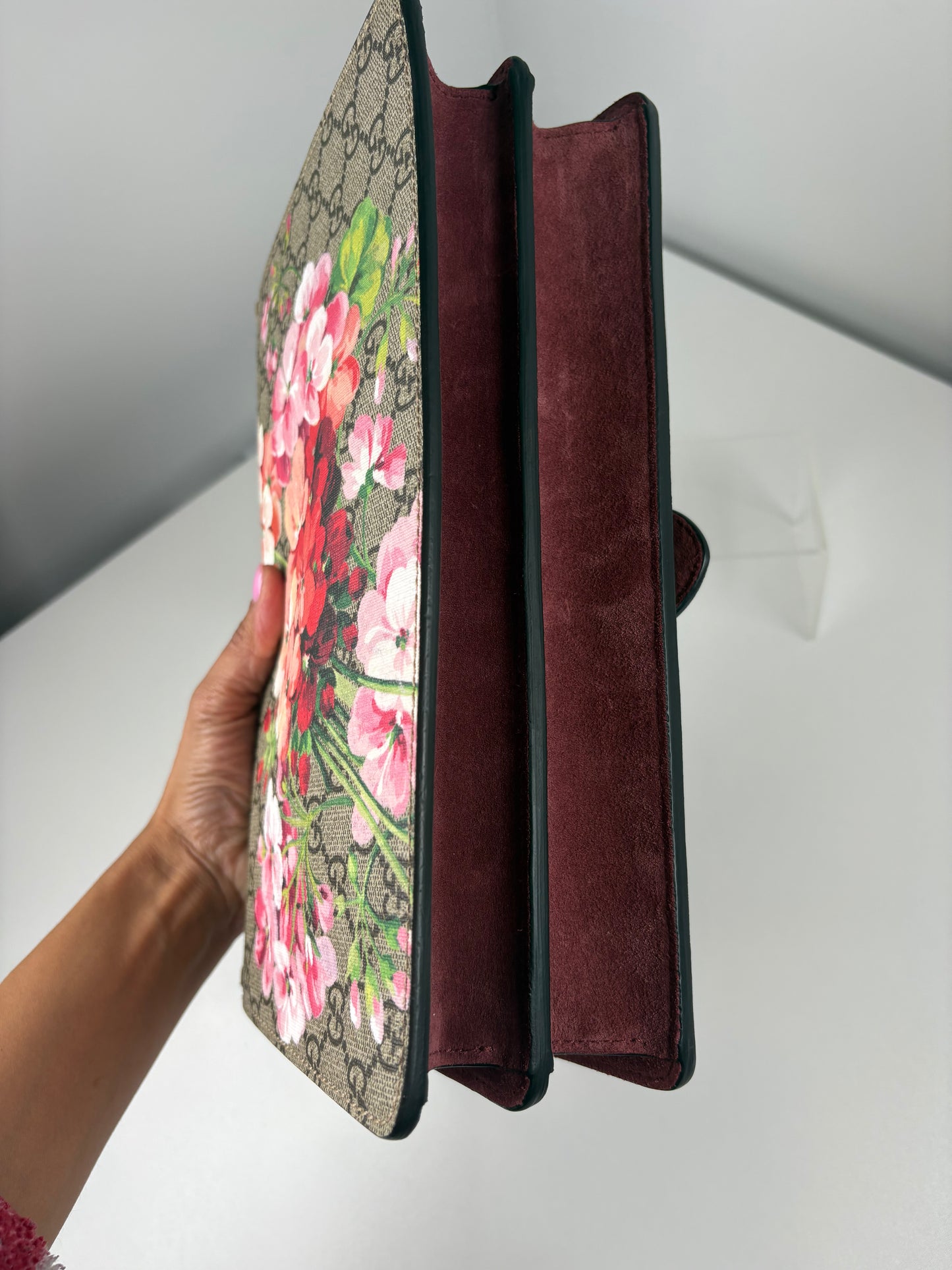 Pre-Owned GUCCI Bloom Dionysus Handbag, Brown, Small