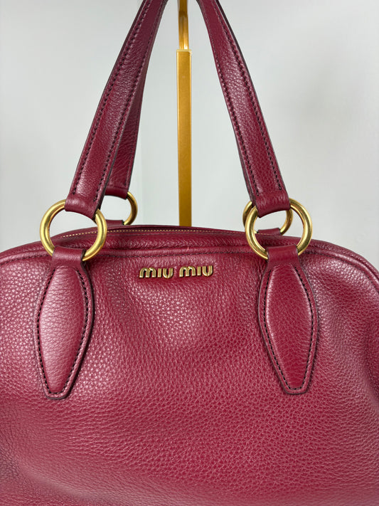 Pre-Owned MIU MIU Top Handle Handbag, Ruby Red