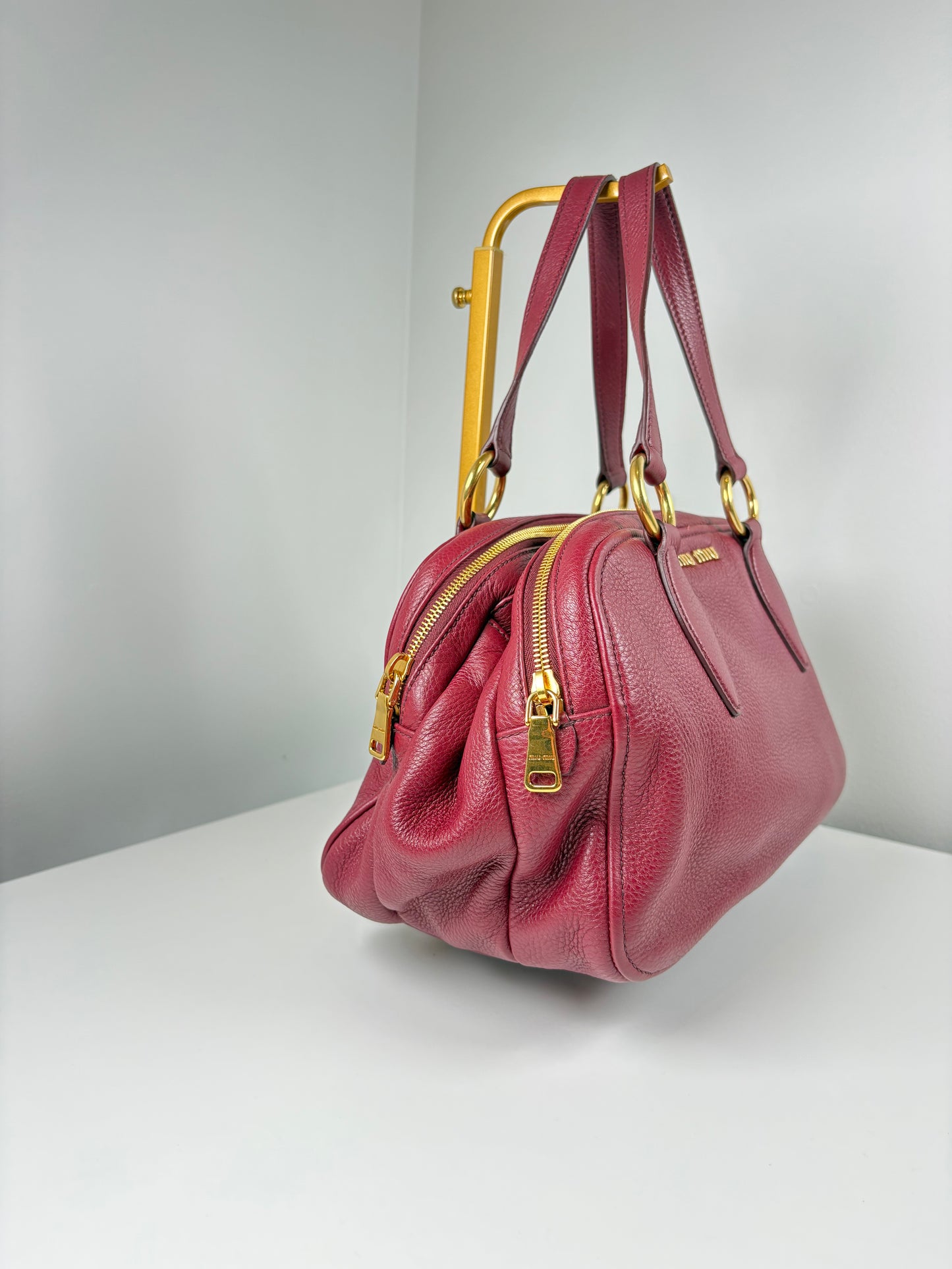 Pre-Owned MIU MIU Top Handle Handbag, Ruby Red