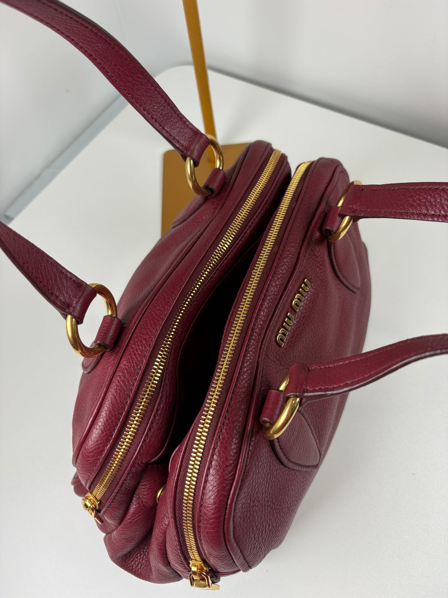 Pre-Owned MIU MIU Top Handle Handbag, Ruby Red