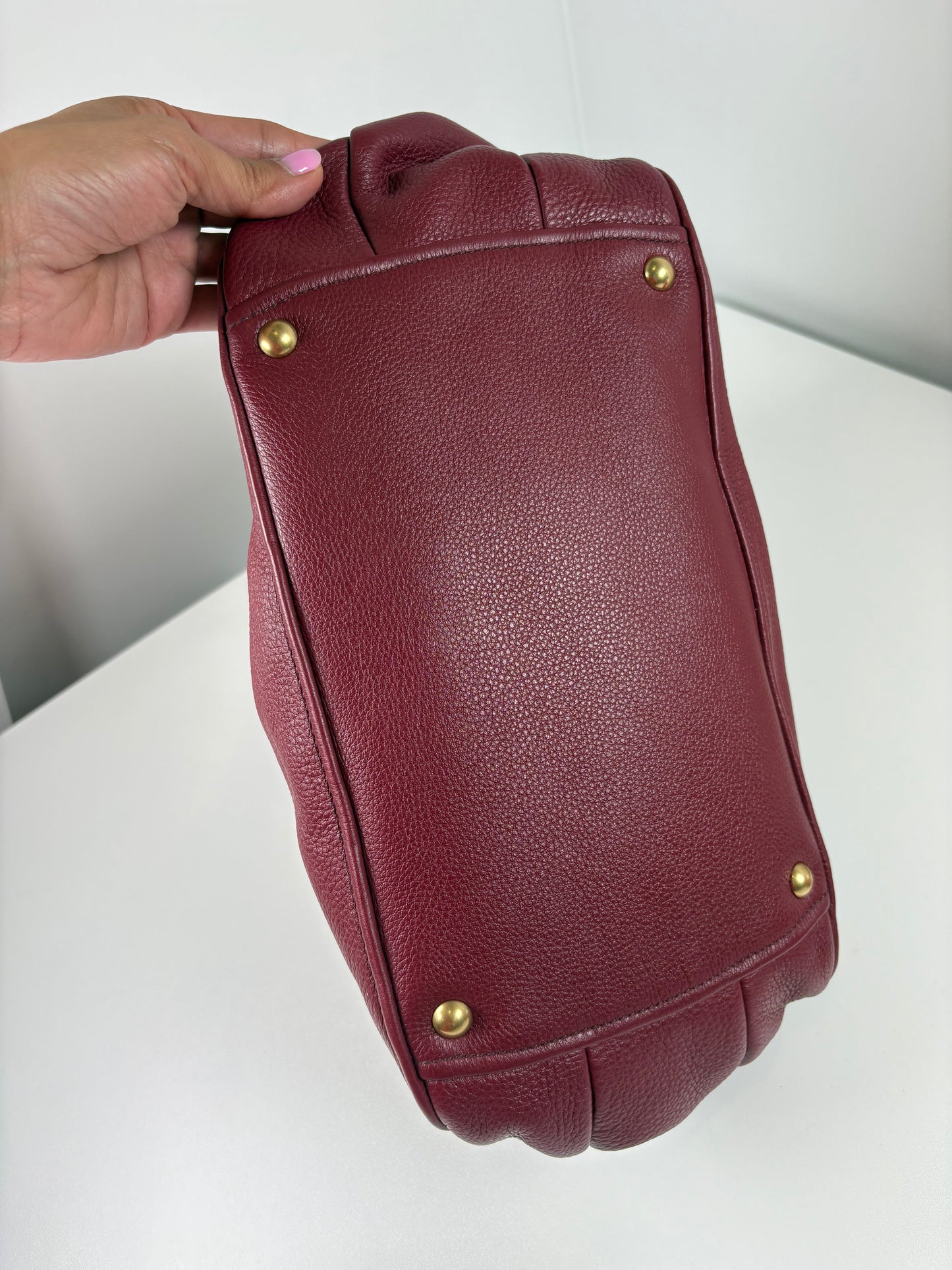 Pre-Owned MIU MIU Top Handle Handbag, Ruby Red