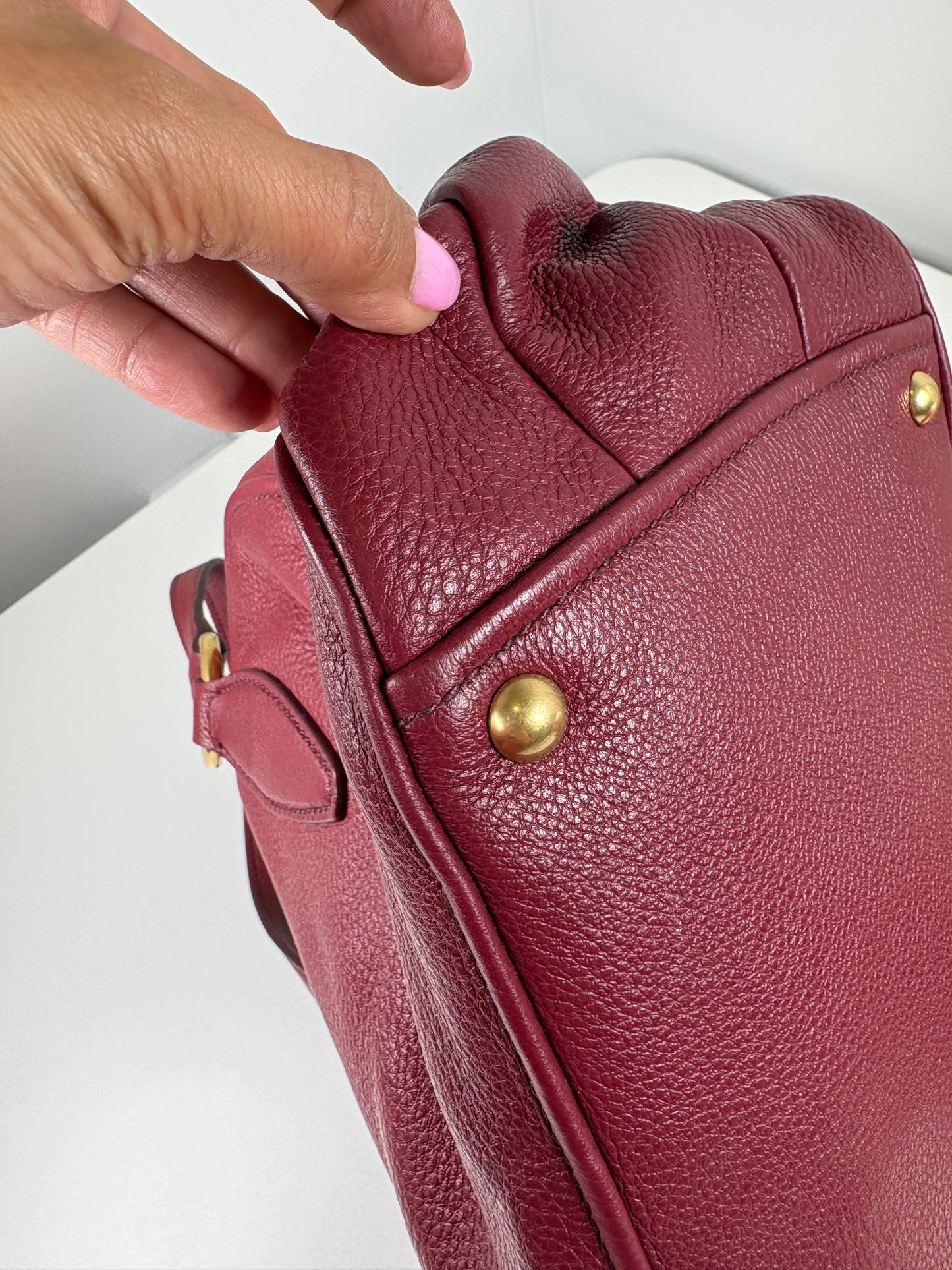 Pre-Owned MIU MIU Top Handle Handbag, Ruby Red