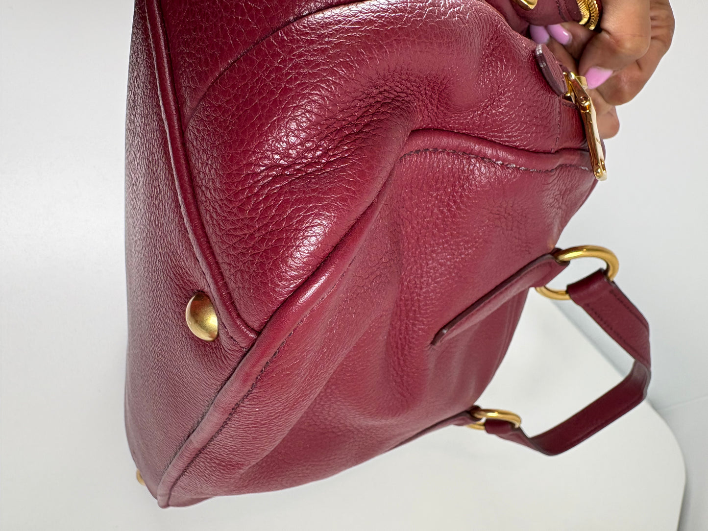 Pre-Owned MIU MIU Top Handle Handbag, Ruby Red