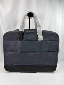 Pre-Owned COACH Hamilton Pebble Leather Blue/Black Laptop Bag