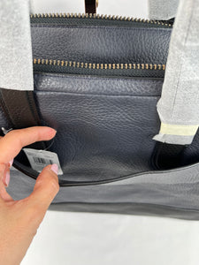 Pre-Owned COACH Hamilton Pebble Leather Blue/Black Laptop Bag
