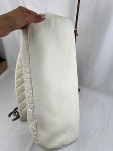 Pre-Owned CHANEL™ Paris-Moscow Square White Handbag