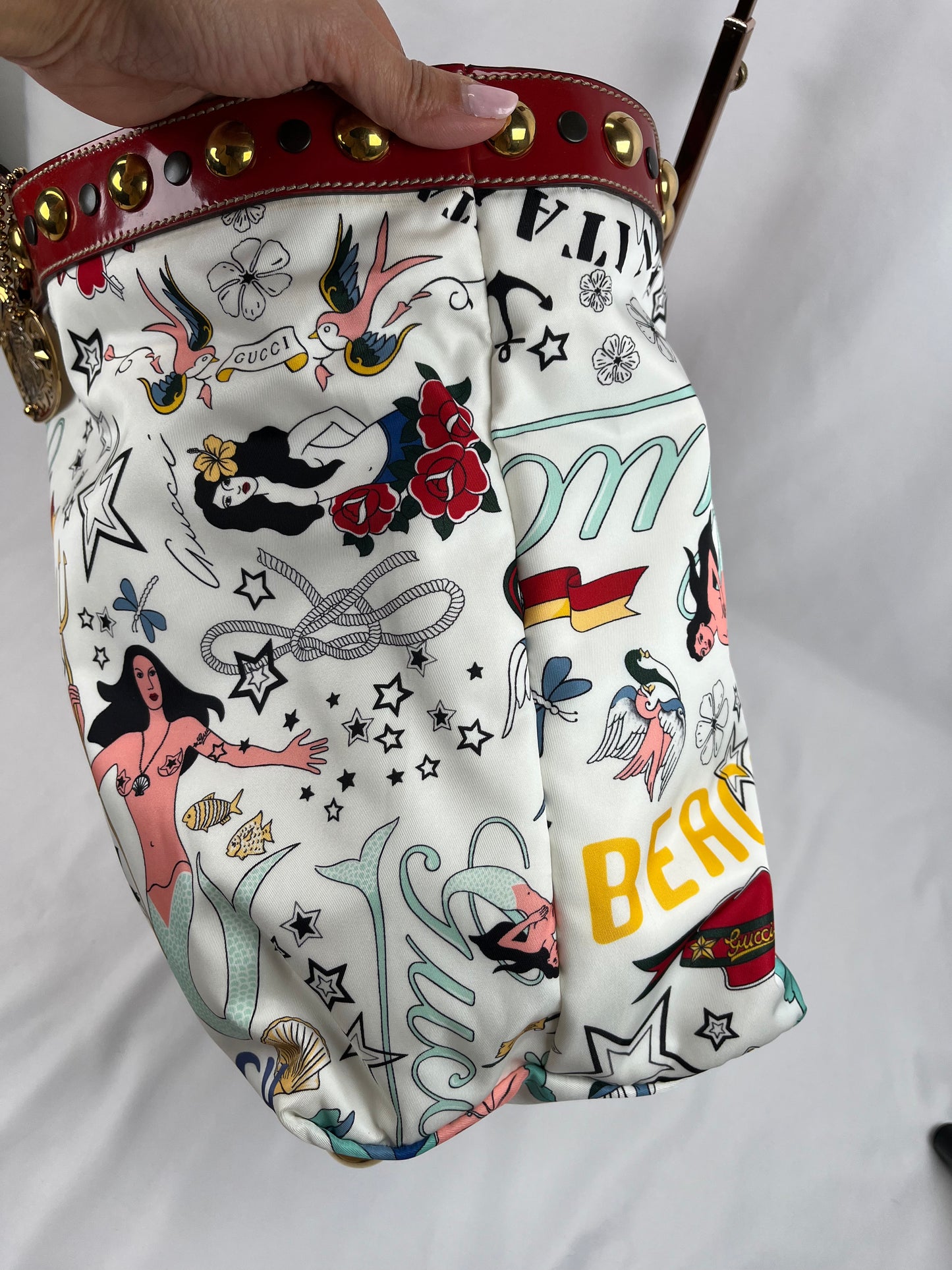 Pre-Owned GUCCI Mermaid Babushka  Handbag
