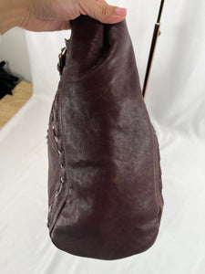Pre-Owned CHANEL™ Glazed Modern Chain Dark Brown Handbag