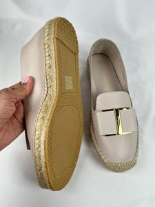 Salvatore Ferragamo Sannio En Cuir Pierre Espadrilles, 9.5C