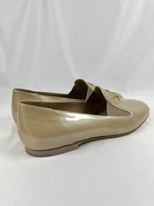 Pre-Owned CHANEL™ CC Nude/Gold Loafers, 41