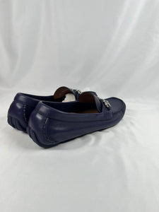 Salvatore Ferragamo Parigi Navy Blue Loafers, 9.5
