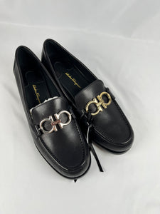 Salvatore Ferragamo Rolo Black Loafers, 10C