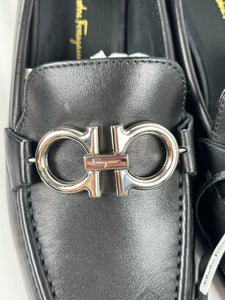 Salvatore Ferragamo Rolo Black Loafers, 10C