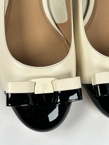 Salvatore Ferragamo Black/White Pumps, 9.5