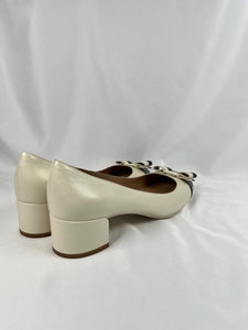 Salvatore Ferragamo Black/White Pumps, 9.5