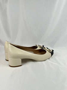 Salvatore Ferragamo Black/White Pumps, 9.5