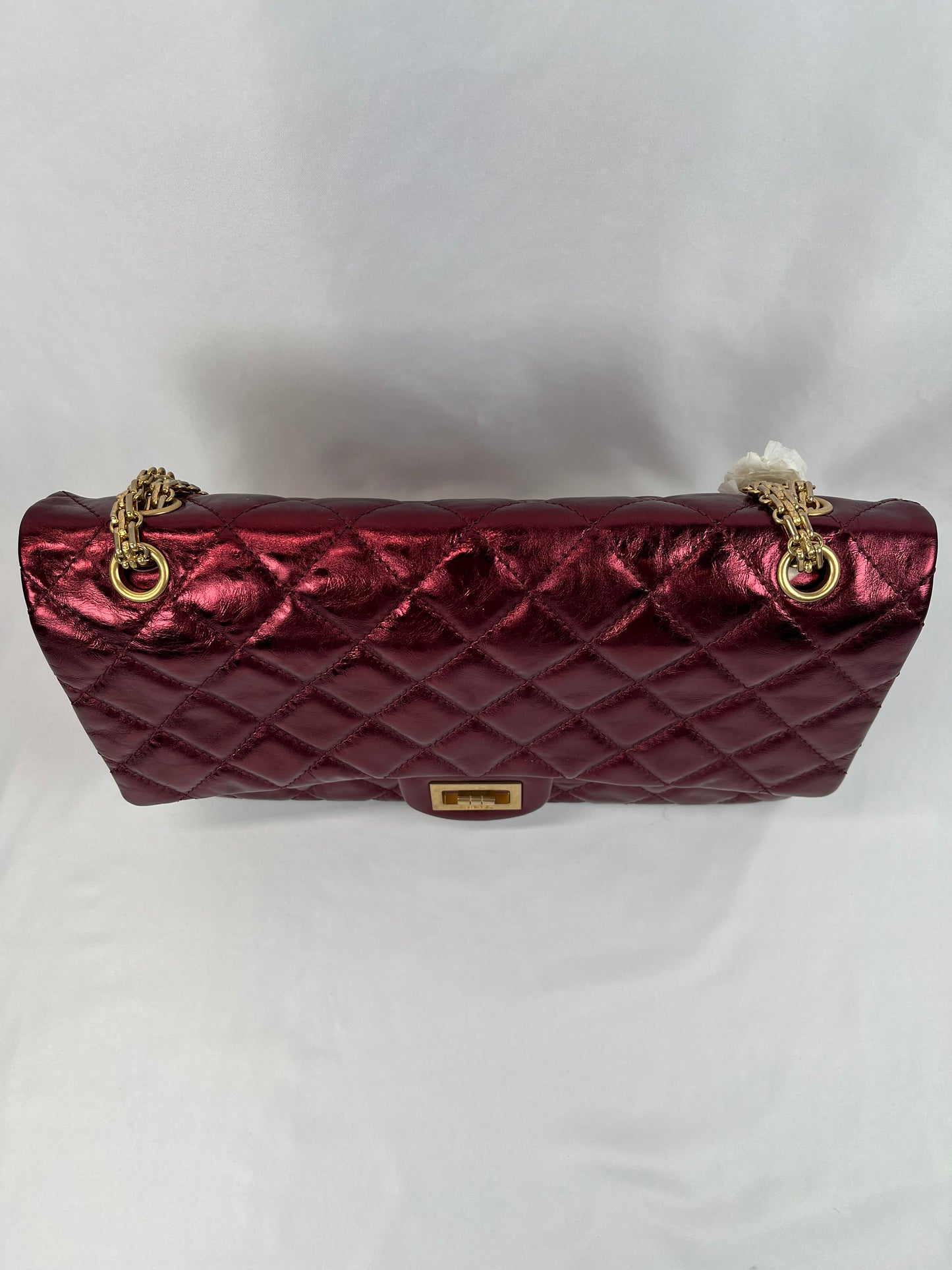 Pre-Owned CHANEL™ 2.55 Mademoiselle Re-Issue Wine Red Handbag