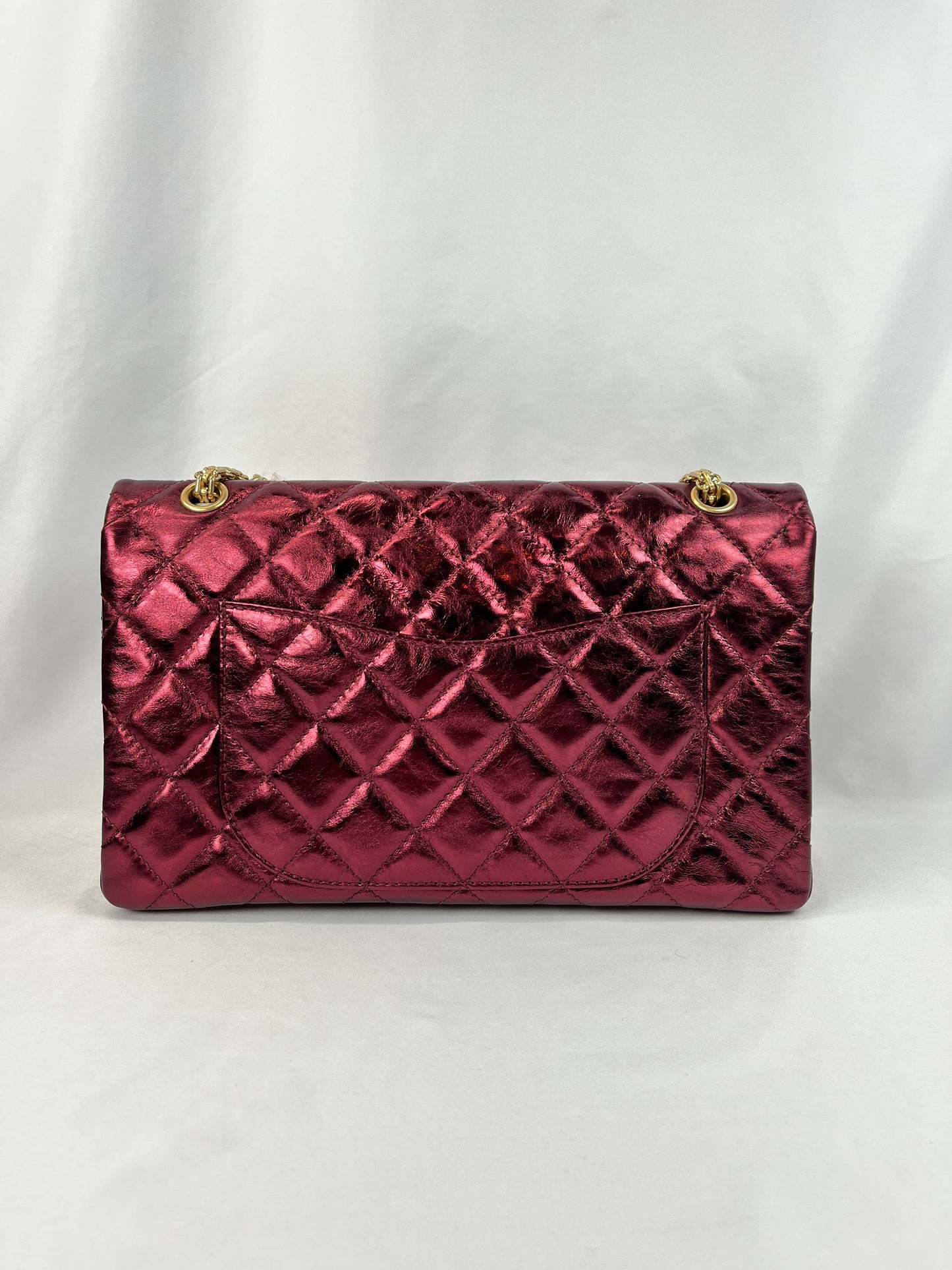 Pre-Owned CHANEL™ 2.55 Mademoiselle Re-Issue Wine Red Handbag