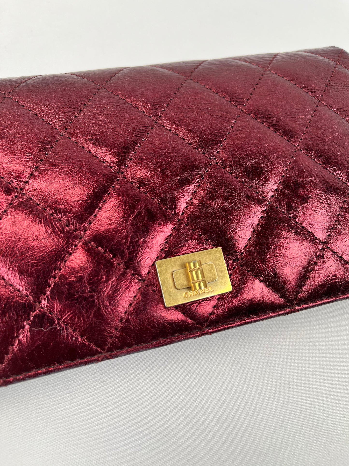 Pre-Owned Chanel™ Mademoiselle Flap, Wine Red Wallet