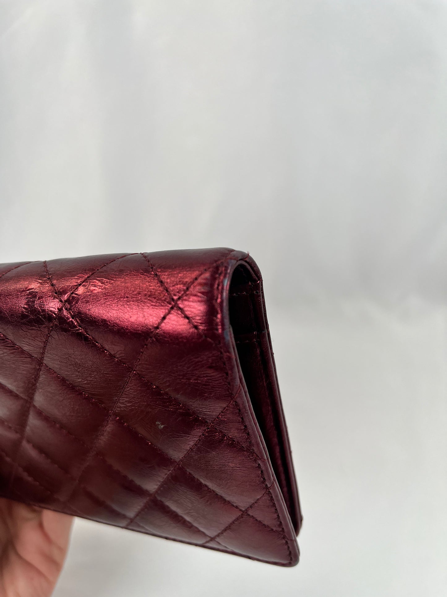 Pre-Owned Chanel™ Mademoiselle Flap, Wine Red Wallet