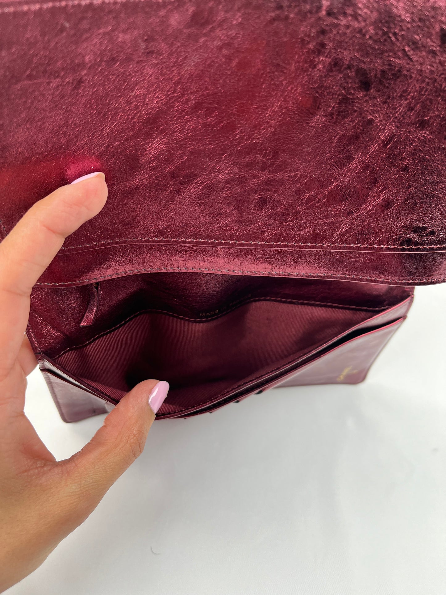 Pre-Owned Chanel™ Mademoiselle Flap, Wine Red Wallet