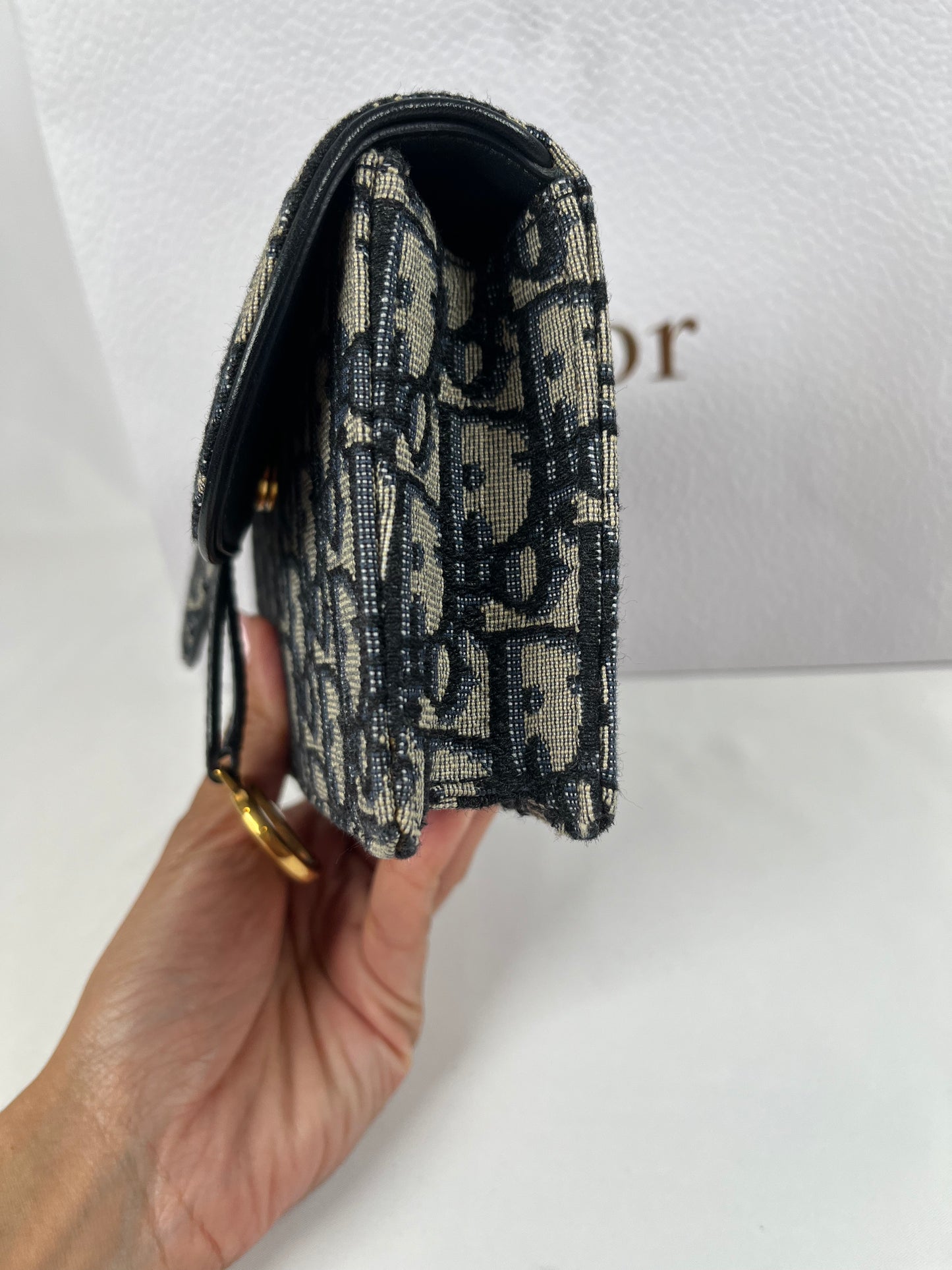 Pre-Owned CHRISTIAN DIOR Saddle Blue Belt Bag